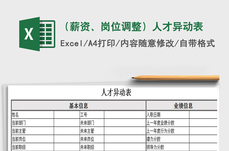 2021年(薪資、崗位調(diào)整)人才異動表
