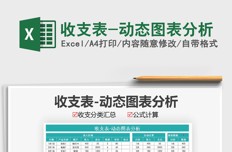 2021年收支表-動(dòng)態(tài)圖表分析