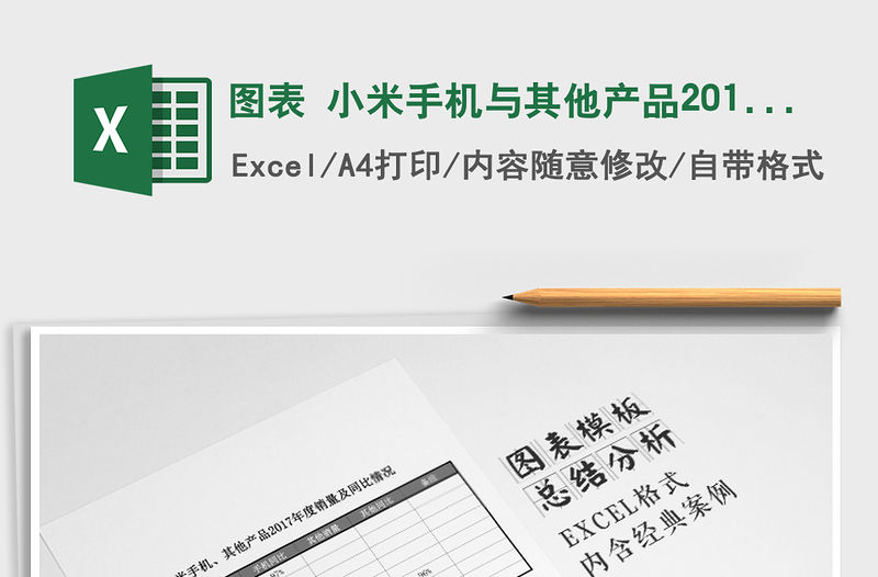 2021年圖表 小米手機與其他產(chǎn)品2017年度銷售量及同比情況