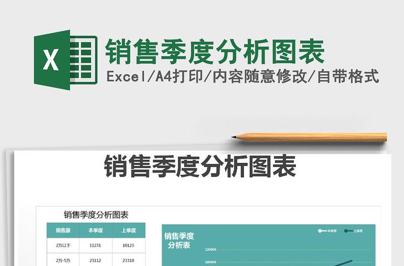 2021年銷(xiāo)售季度分析圖表