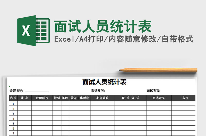 2022年面試人員統(tǒng)計表