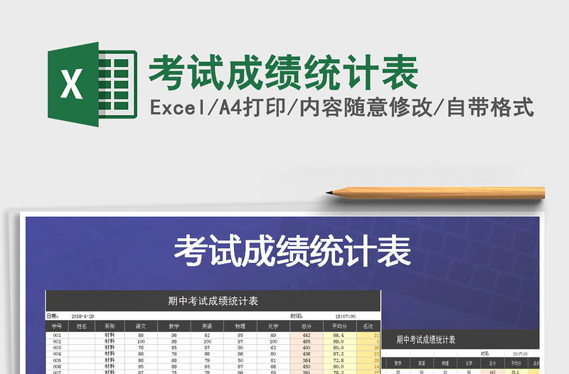 2021年考試成績(jī)統(tǒng)計(jì)表
