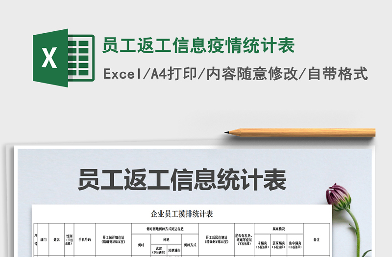2021年員工返工信息疫情統(tǒng)計表