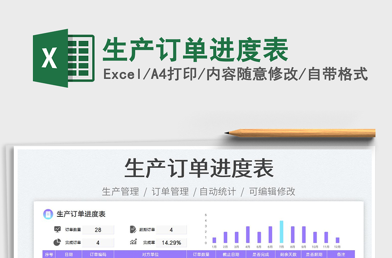 2023生產(chǎn)訂單進(jìn)度表免費下載