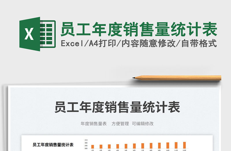 員工年度銷售量統(tǒng)計表