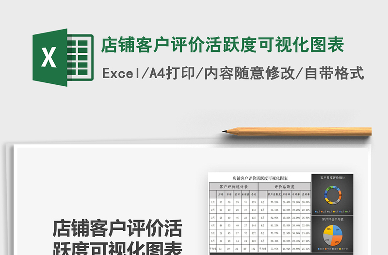 2021年店鋪客戶評(píng)價(jià)活躍度可視化圖表
