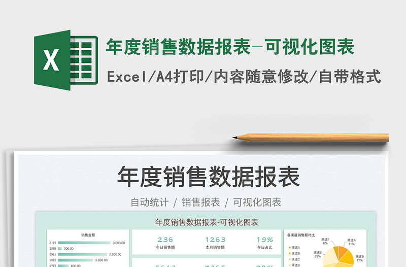 年度銷售數(shù)據(jù)報(bào)表-可視化圖表