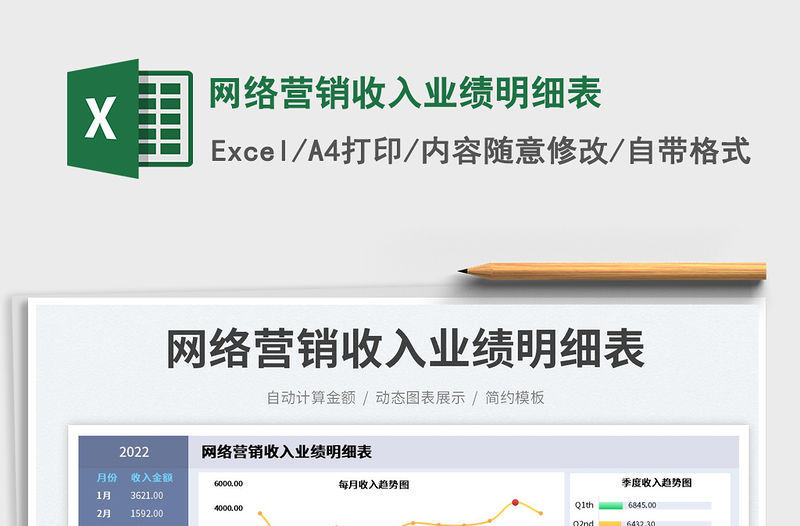 網絡營銷收入業績明細表