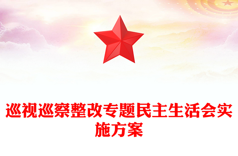 巡視巡察整改專題民主生活會實施記錄范本