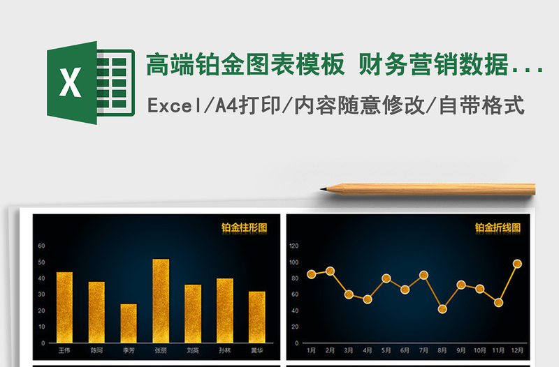 2021年高端鉑金圖表模板 財(cái)務(wù)營(yíng)銷數(shù)據(jù)對(duì)比分析免費(fèi)下載