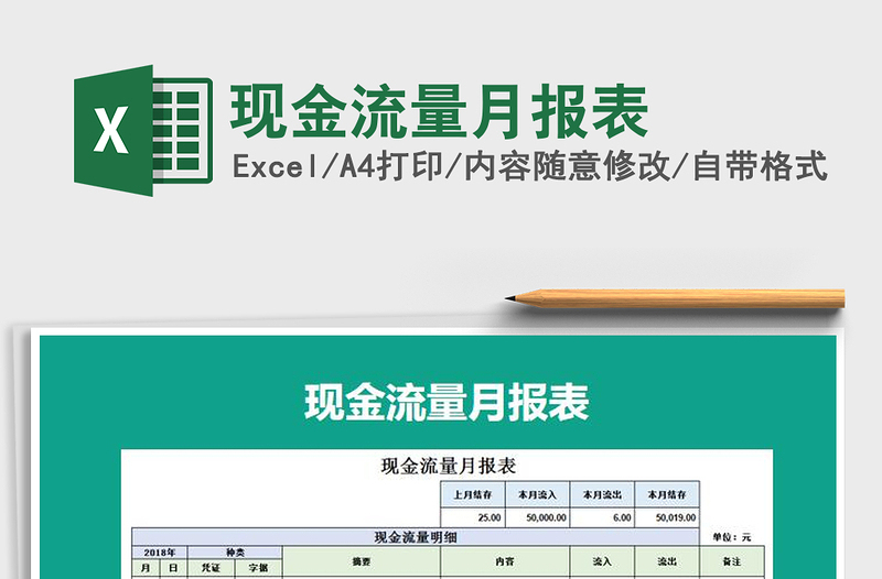 2021年現(xiàn)金流量月報表