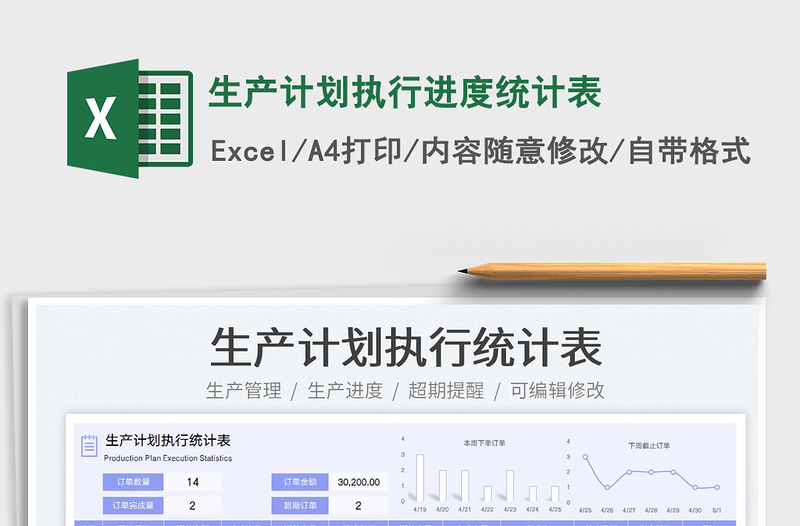 2022生產計劃執(zhí)行進度統(tǒng)計表免費下載