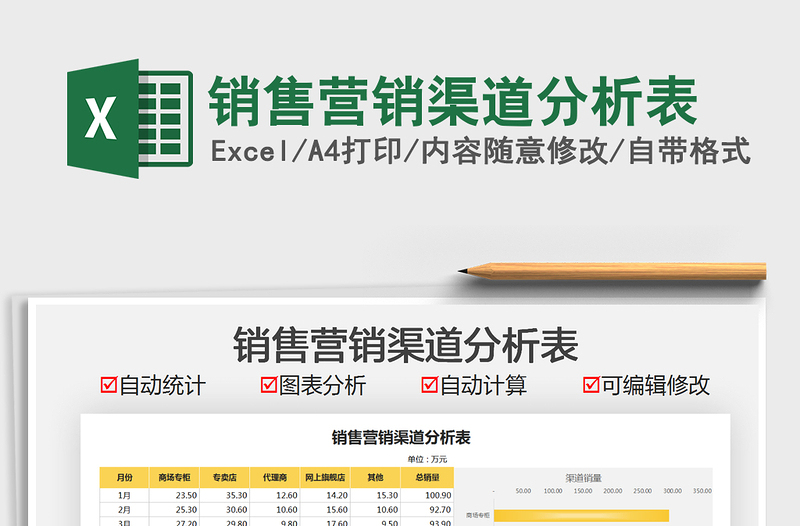 2022銷售營銷渠道分析表免費下載