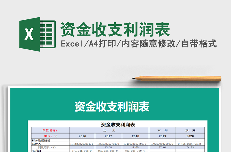 2021年资金收支利润表免费下载