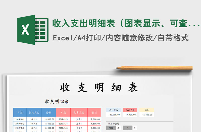 2021年收入支出明細表（圖表顯示、可查詢）