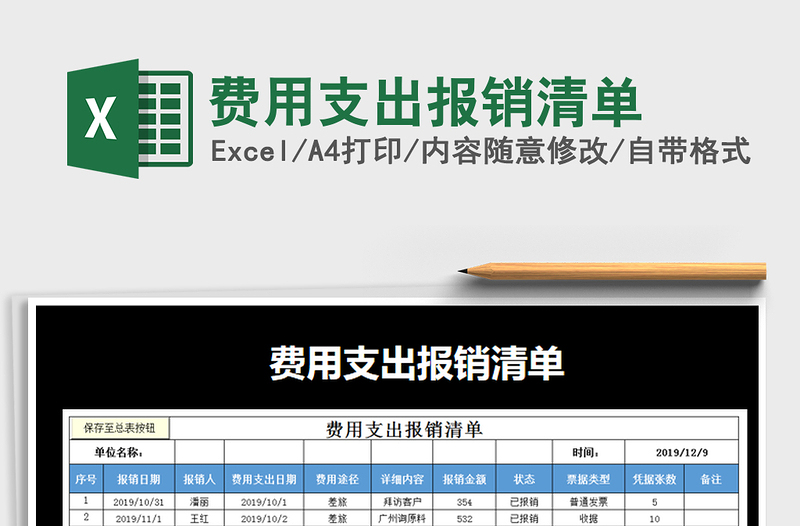 2021年費(fèi)用支出報(bào)銷(xiāo)清單