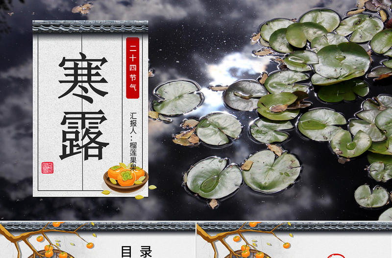 二十四節(jié)氣之寒露灰白色簡(jiǎn)約PPT模板