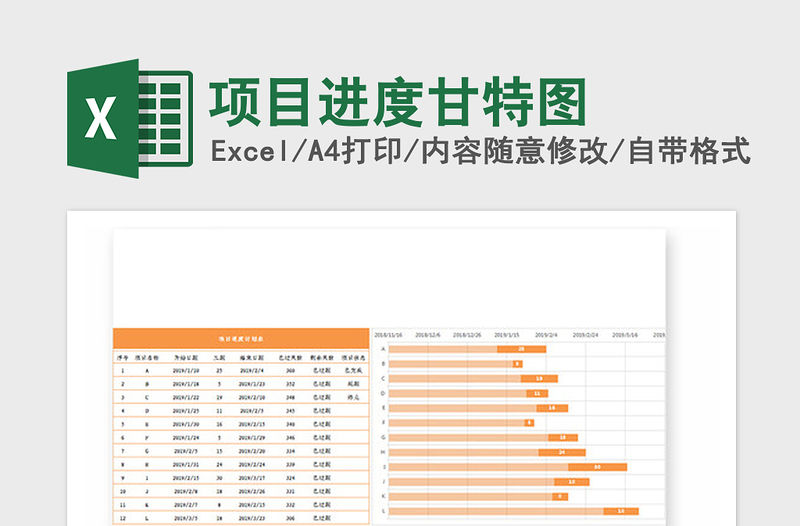 2021年項(xiàng)目進(jìn)度甘特圖