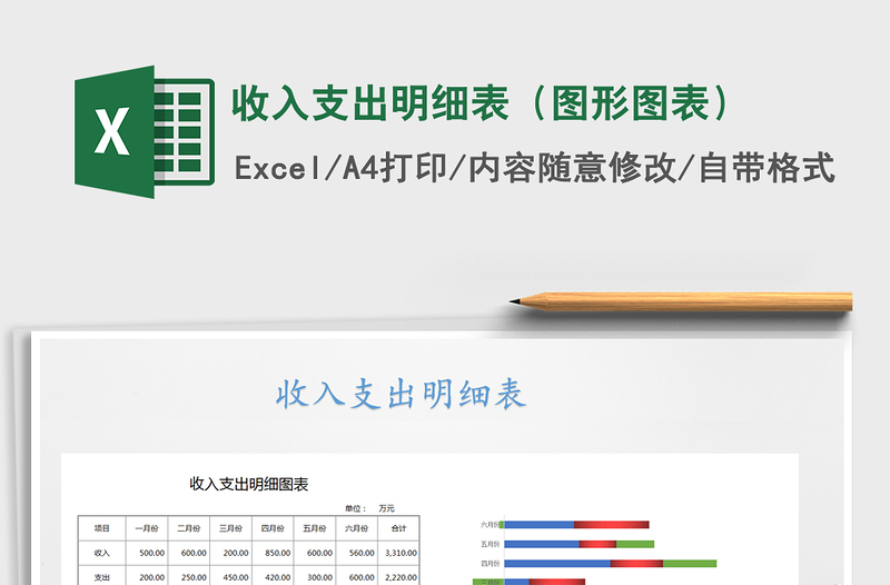 2021年收入支出明細(xì)表(圖形圖表)