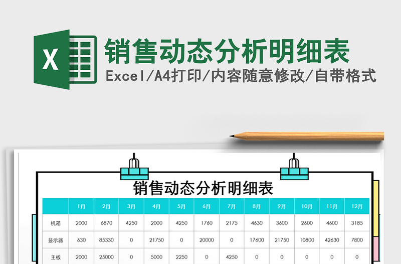 2021年銷售動態(tài)分析明細表