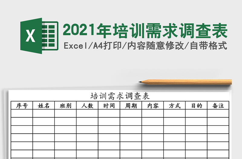 2021年培訓需求調(diào)查表