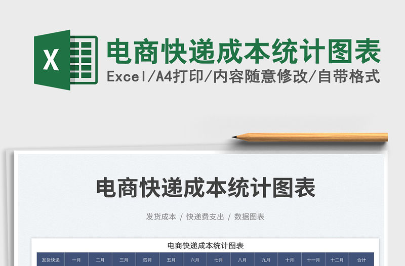 電商快遞成本統計圖表