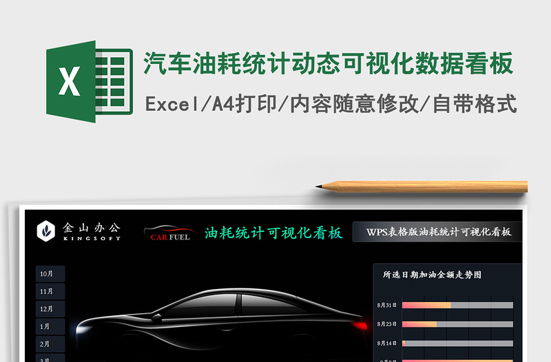 2021年汽車油耗統(tǒng)計(jì)動態(tài)可視化數(shù)據(jù)看板