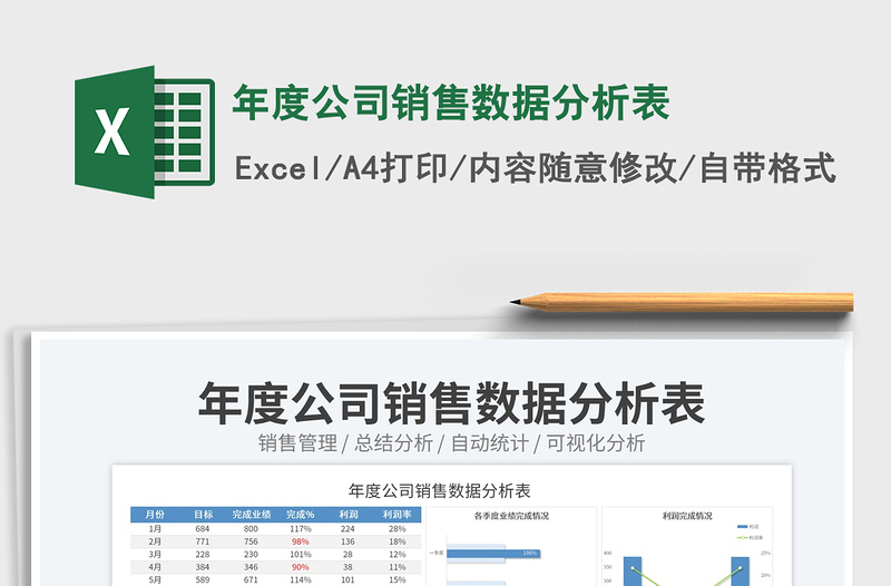 2022年度公司销售数据分析表免费下载