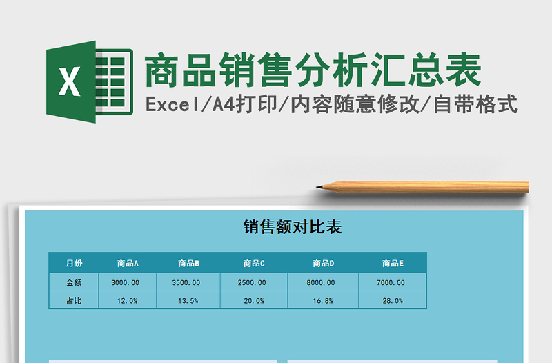 2021年商品銷售分析匯總表