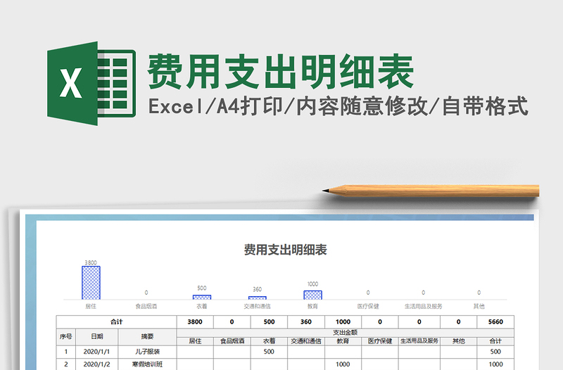 2021年費用支出明細表