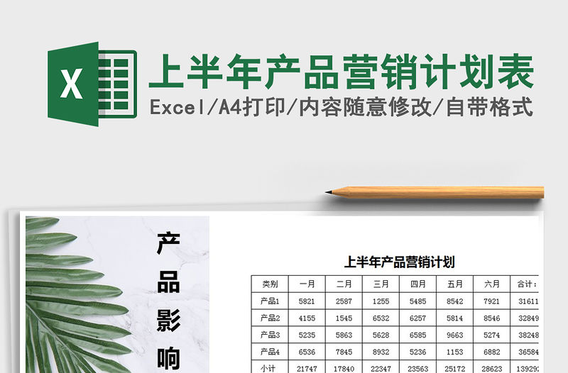 2021年上半年產品營銷計劃表