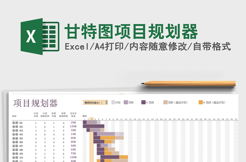 2021年甘特圖項目規(guī)劃器
