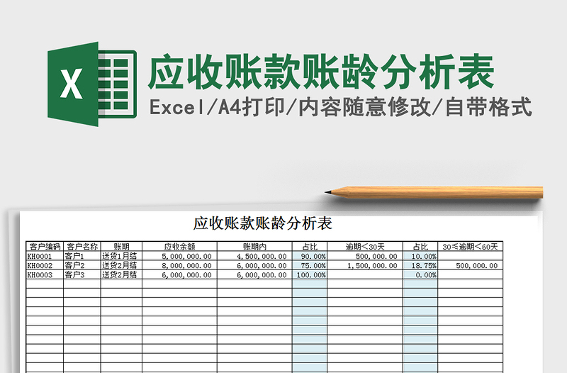 2021年应收账款账龄分析表免费下载