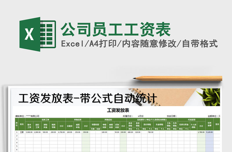 2022年公司員工工資表