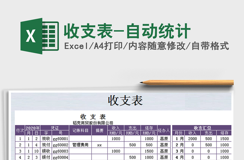 2021年收支表-自動(dòng)統(tǒng)計(jì)