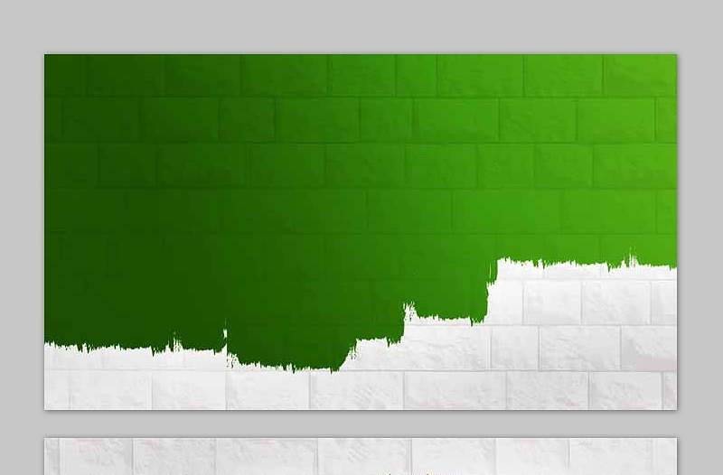 两张绿白相间的墙壁PPT背景图片
