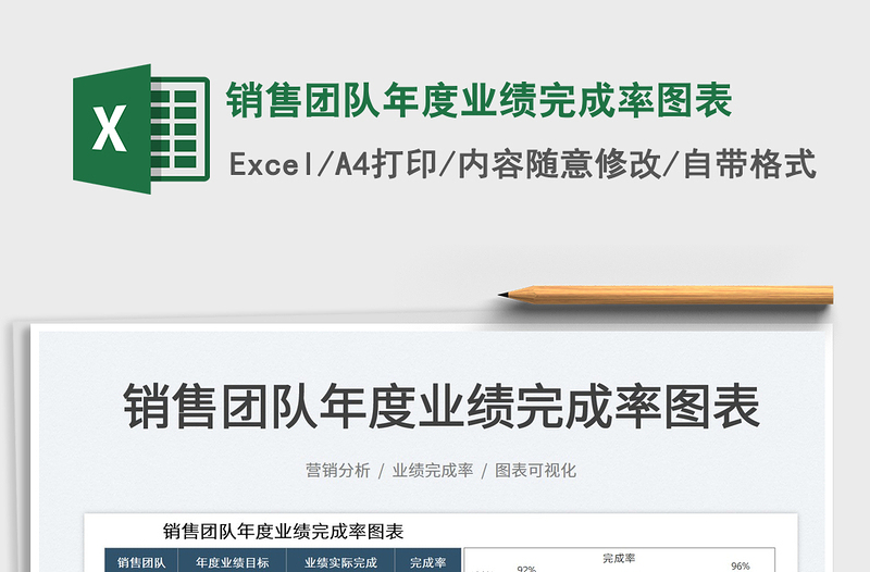 2022銷售團(tuán)隊年度業(yè)績完成率圖表免費下載