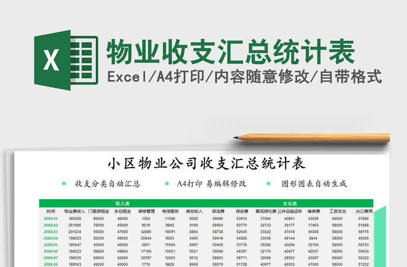 2021年物業(yè)收支匯總統(tǒng)計表