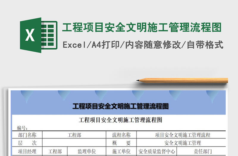 2021年工程项目安全文明施工管理流程图