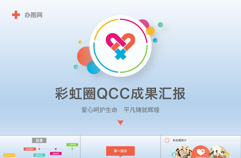 2021年多彩护理品管圈QCC成果汇报PPT模板