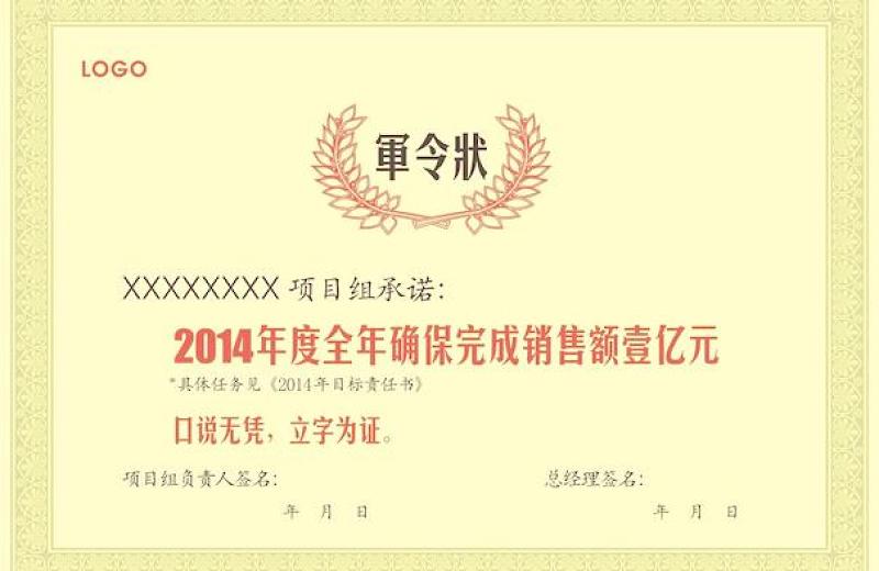 2021年軍令狀