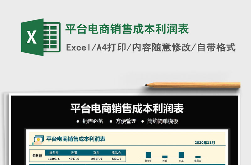 2021年平臺電商銷售成本利潤表