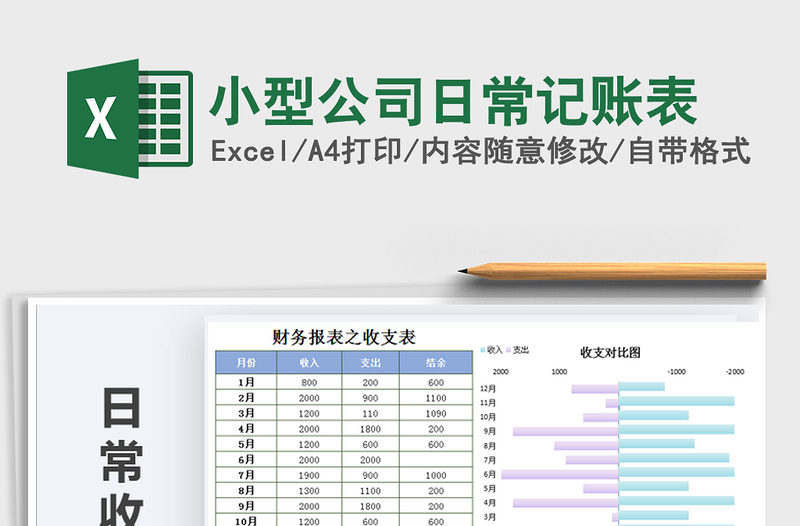 2021年小型公司日常记账表