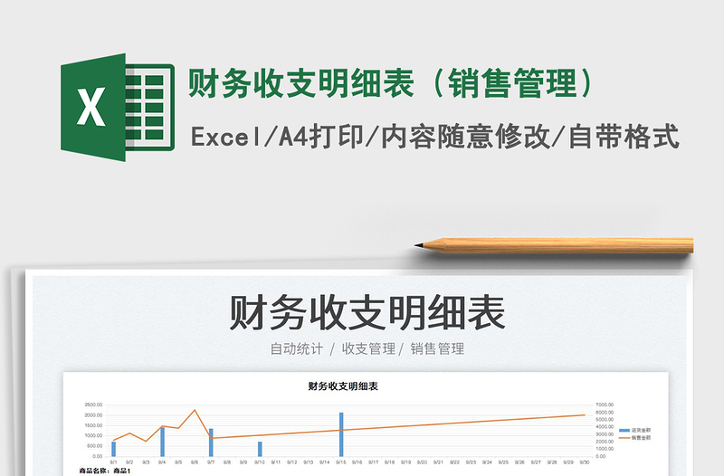 財(cái)務(wù)收支明細(xì)表(銷(xiāo)售管理)