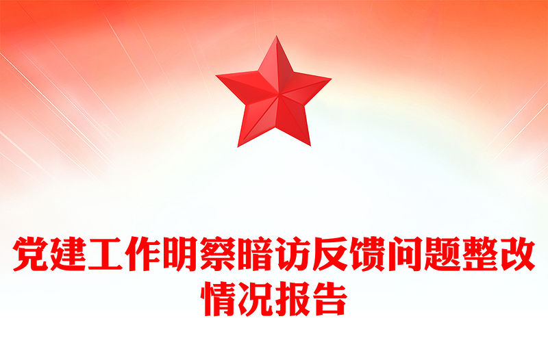 黨建工作明察暗訪反饋問題整改情況報告