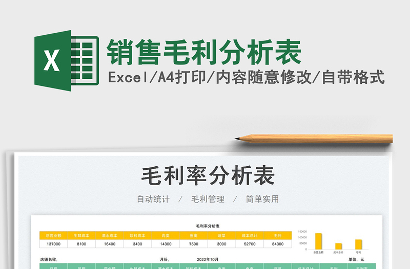 銷售毛利分析表