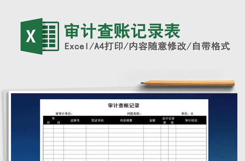2021年審計(jì)查賬記錄表