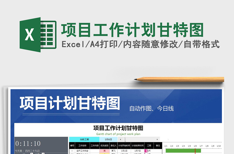 2021年項(xiàng)目工作計(jì)劃甘特圖