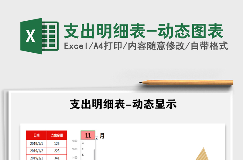2021年支出明細(xì)表-動態(tài)圖表