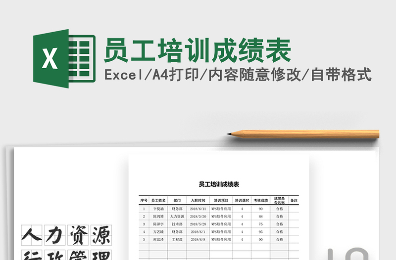 2022年員工培訓(xùn)成績表免費(fèi)下載